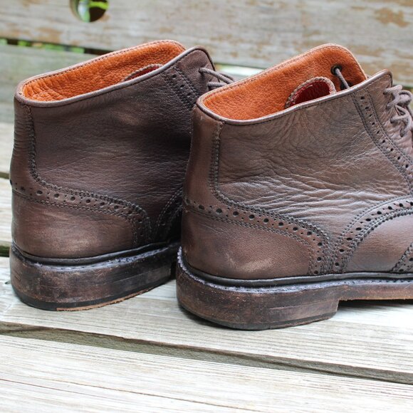 Florsheim x Ducky Brown Leather Wingtip Boot, Goodyear Welted, Men's 8.5 D, GUC - Picture 7 of 12